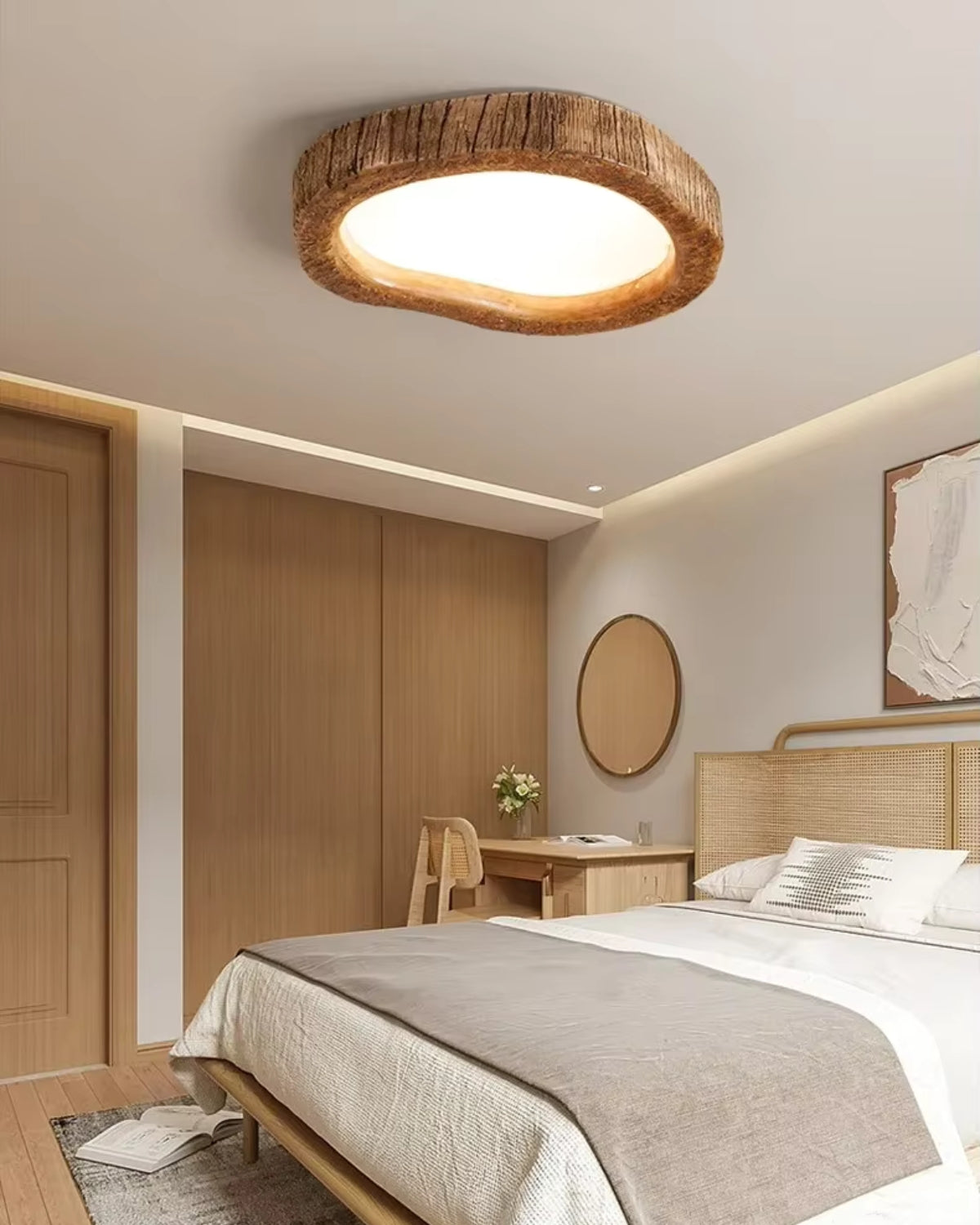 Moderne Houten Plafondlamp Met Warme LED Verlichting En Minimalistisch Design | Restfield